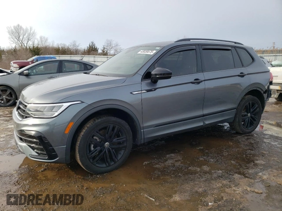 2022 Volkswagen Tiguan SE R-Line Black with VIN 3VV8B7AXXNM106110, listed as a Copart auction lot 43039575 with 24,728 mi miles and Salvage Title. Bid and sale history available at DreamBid. Image 1.