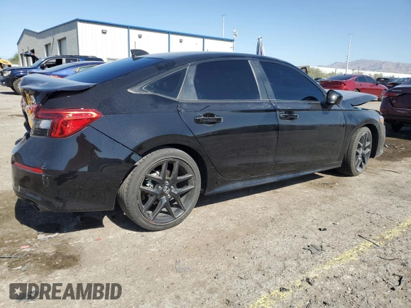 2023 Honda Civic Sport with VIN 2HGFE2F52PH526843, listed as a Copart auction lot 57826055 with 28,758 mi miles and Salvage title. Bid and sale history available at DreamBid. Image 3.