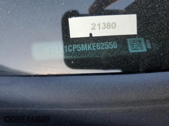 2021 Ford F-150 XL z VIN 1FTEX1CP5MKE62550, wystawiony jako Copart lot #53188235 z przebiegiem 48 690 mil mil oraz Szkoda całkowita • Salvage title. Historia ofert i sprzedaży dostępna na DreamBid. Obrazek 12.