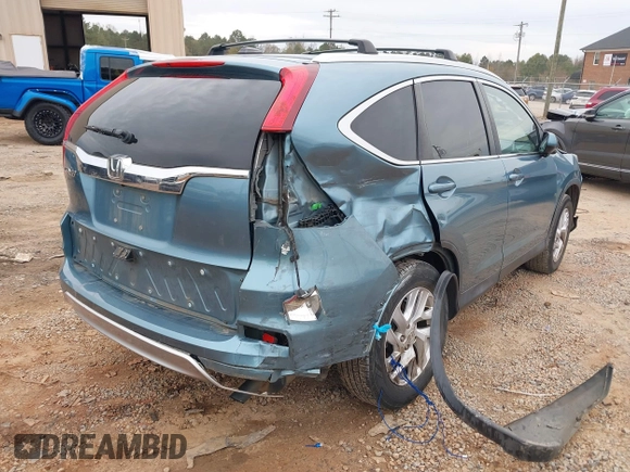 2015 Honda CR-V EX-L with VIN 2HKRM3H75FH541698, listed as a IAAI auction lot 40881491 with 168,341 mi miles. Bid and sale history available at carsss.com. Image 4.