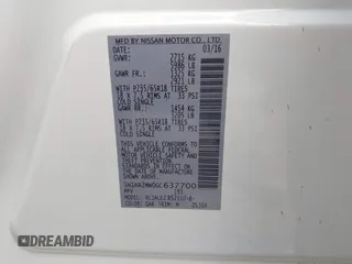 2016 Nissan Pathfinder S with VIN 5N1AR2MN0GC637700, listed as a IAAI auction lot 41899423 with Not provided miles and . Bid and sale history available at DreamBid. Image 9.