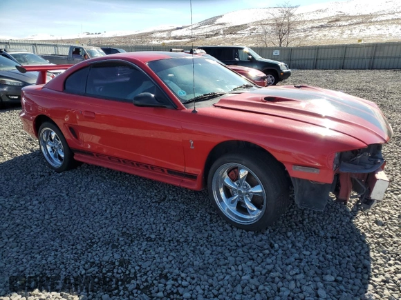 1997 Ford Mustang Cobra with VIN 1FALP47V9VF126238, listed as a Copart auction lot 45098285 with 0 mi miles and Salvage Title. Bid and sale history available at carsss.com. Image 4.