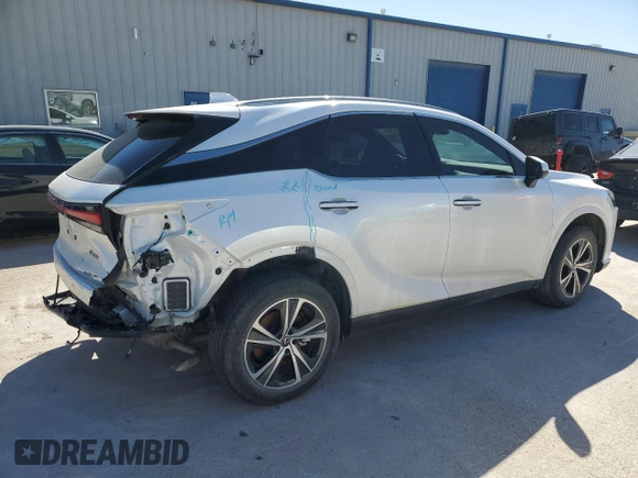 2023 Lexus RX with VIN JTJCHMAA4P2006710, listed as a Copart auction lot 47495525 with 0 mi miles and Salvage Title. Bid and sale history available at carsss.com. Image 3.