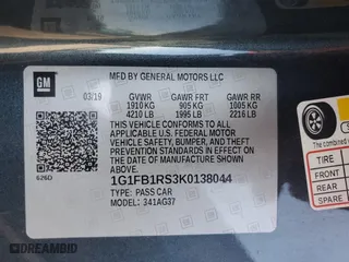 2019 Chevrolet Camaro 1LT with VIN 1G1FB1RS3K0138044, listed as a Copart auction lot 45703475 with 98,107 mi miles and Salvage Title. Bid and sale history available at carsss.com. Image 14.