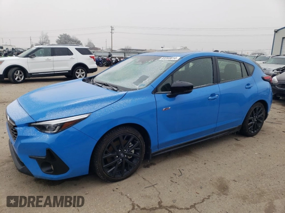 2024 Subaru Impreza RS with VIN JF1GUHJC0R8334446, listed as a Copart auction lot 83203814 with 1,664 mi miles and Salvage Title. Bid and sale history available at carsss.com. Image 1.
