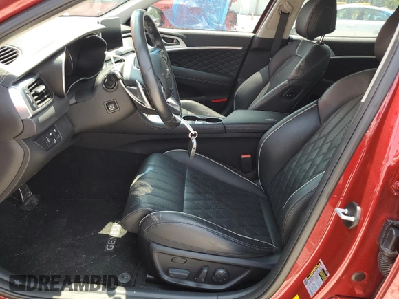 2019 Genesis G70 Advanced z VIN KMTG34LE0KU024820, wystawiony jako Copart lot #58488615 z przebiegiem 81 576 mil mil oraz Szkoda całkowita • Salvage title. Historia ofert i sprzedaży dostępna na DreamBid. Obrazek 7.