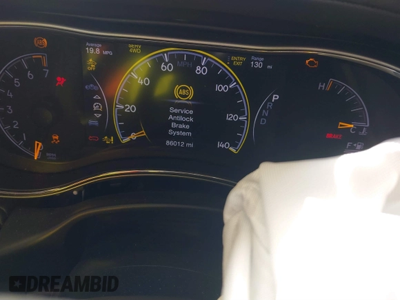 2020 Jeep Grand Cherokee Overland with VIN 1C4RJFCG4LC158425, listed as a IAAI auction lot 41386418 with 86,012 mi miles and . Bid and sale history available at DreamBid. Image 7.