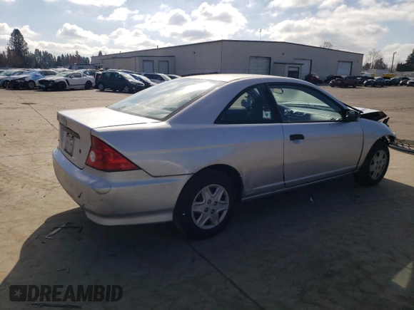 2005 Honda Civic Cpe VP with VIN 1HGEM22185L067108, listed as a Copart auction lot 48172275 with 196,724 mi miles and Salvage Title. Bid and sale history available at carsss.com. Image 3.