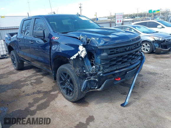2022 Chevrolet Silverado 1500 Custom Trail Boss with VIN 3GCPDCEK3NG684432, listed as a IAAI auction lot 41896116 with 37,523 mi miles and . Bid and sale history available at DreamBid. Image 1.