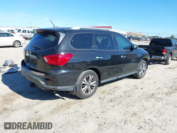 2017 Nissan Pathfinder S with VIN 5N1DR2MN6HC621290, listed as a IAAI auction lot 41691799 with 166,996 mi miles and . Bid and sale history available at DreamBid. Image 4.