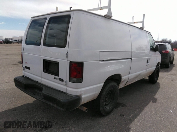 2010 Ford Econoline Cargo Commercial with VIN 1FTNE2EW0ADA98103, listed as a IAAI auction lot 41735290 with 143,717 mi miles and . Bid and sale history available at DreamBid. Image 4.