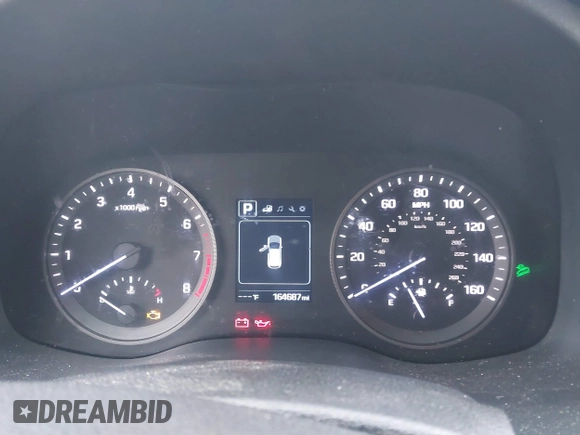 2017 Hyundai Tucson SE with VIN KM8J23A49HU297707, listed as a IAAI auction lot 41257353 with 164,687 mi miles. Bid and sale history available at carsss.com. Image 7.