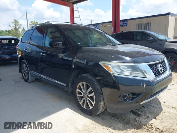 2013 Nissan Pathfinder SL with VIN 5N1AR2MN4DC653720, listed as a IAAI auction lot 42165868 with 154,272 mi miles and . Bid and sale history available at DreamBid. Image 1.