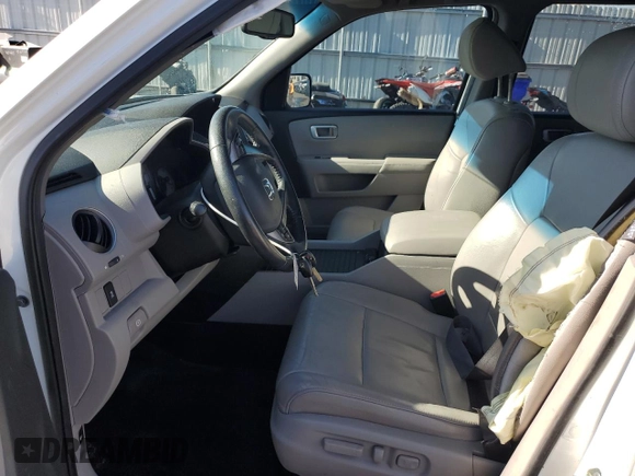 2014 Honda Pilot EX-L with VIN 5FNYF3H77EB015608, listed as a Copart auction lot 43647195 with 59,365 mi miles and Salvage Title. Bid and sale history available at DreamBid. Image 7.