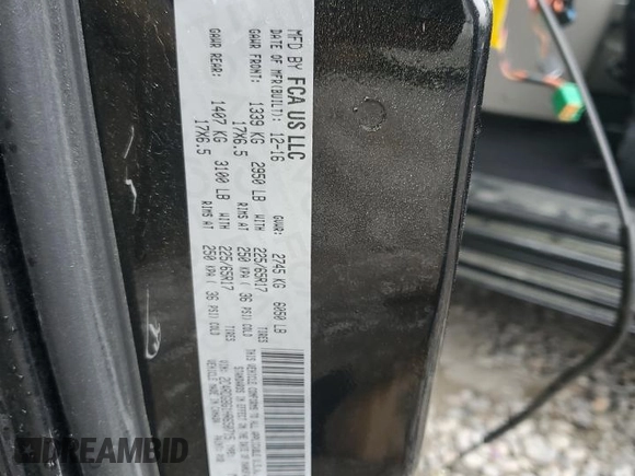 2017 Dodge Grand Caravan SE with VIN 2C4RDGBG1HR650715, listed as a Copart auction lot 51094605 with 110,177 mi miles and Salvage Title. Bid and sale history available at DreamBid. Image 13.