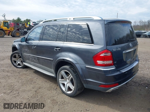 2011 Mercedes-Benz GL-Class GL 550 with VIN 4JGBF8GEXBA634772, listed as a IAAI auction lot 42025095 with 183,986 mi miles. Bid and sale history available at carsss.com. Image 3.