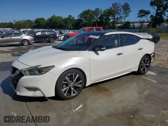 2016 Nissan Maxima 3.5 SV with VIN 1N4AA6AP3GC387626, listed as a Copart auction lot 52566485 with 120,324 mi miles and Salvage Title. Bid and sale history available at carsss.com. Image 1.
