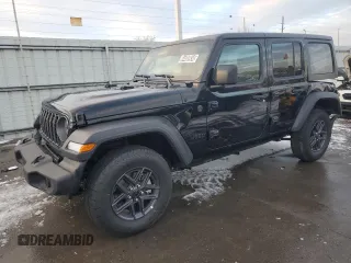 2025 Jeep Wrangler Sport S z VIN 1C4PJXDNXSW500550, wystawiony jako Copart lot #84486934 z przebiegiem 1 733 mil mil oraz Czysty tytuł • Clean title. Historia ofert i sprzedaży dostępna na DreamBid. Obrazek 1.