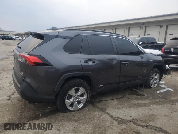 2020 Toyota RAV4 Hybrid XLE with VIN 2T3RWRFV0LW076881, listed as a Copart auction lot 45596675 with 212,397 mi miles and Salvage title. Bid and sale history available at DreamBid. Image 3.