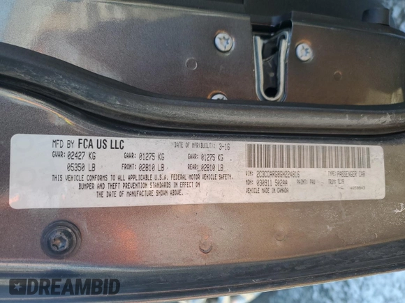 2016 Chrysler 300 Anniversary Edition with VIN 2C3CCARG8GH224816, listed as a Copart auction lot 42041665 with 132,920 mi miles and Salvage Title. Bid and sale history available at DreamBid. Image 12.