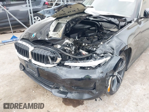 2022 BMW 3 Series 330i with VIN 3MW5R1J08N8C37393, listed as a IAAI auction lot 41712629 with 37,423 mi miles and . Bid and sale history available at DreamBid. Image 6.