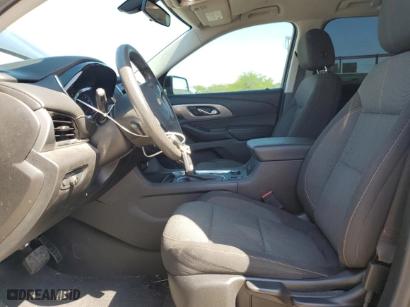 2021 Chevrolet Traverse LS with VIN 1GNERFKW5MJ243617, listed as a Copart auction lot 43853345 with 55,291 mi miles and Clean Title. Bid and sale history available at carsss.com. Image 7.