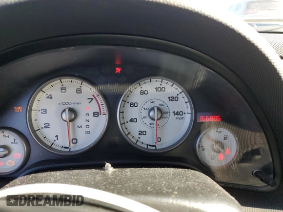 2006 Acura RSX with VIN JH4DC54816S007931, listed as a Copart auction lot 80239664 with 166,886 mi miles and Salvage Title. Bid and sale history available at carsss.com. Image 9.