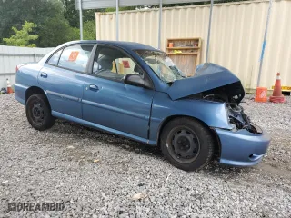 2002 Kia Rio with VIN KNADC123726175185, listed as a Copart auction lot 66943204 with 0 mi miles and Salvage Title. Bid and sale history available at carsss.com. Image 4.