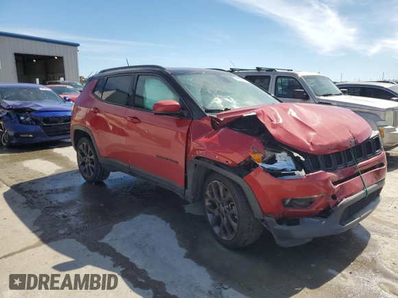 2020 Jeep Compass Limited with VIN 3C4NJDCB7LT130484, listed as a Copart auction lot 49344775 with 75,511 mi miles and Salvage Title. Bid and sale history available at carsss.com. Image 4.