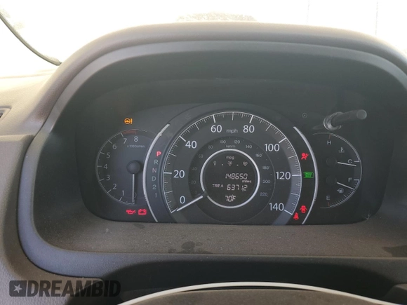 2012 Honda CR-V EX-L with VIN 5J6RM4H72CL044664, listed as a Copart auction lot 46187575 with 148,650 mi miles and Salvage Title. Bid and sale history available at carsss.com. Image 9.