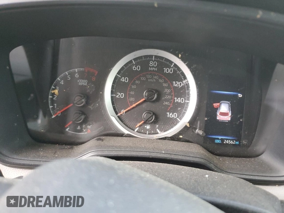 2022 Toyota Corolla Cross LE with VIN 7MUCAABG2NV024823, listed as a Copart auction lot 53458775 with 24,562 mi miles and Non repairable. Bid and sale history available at DreamBid. Image 9.