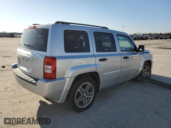 2008 Jeep Patriot Sport with VIN 1J8FT28W38D737454, listed as a Copart auction lot 46647735 with 146,710 mi miles and Salvage Title. Bid and sale history available at carsss.com. Image 3.
