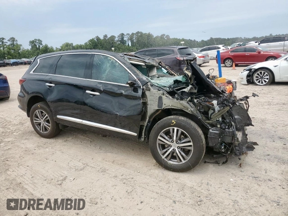 2020 Infiniti QX60 Luxe with VIN 5N1DL0MM5LC510056, listed as a Copart auction lot 57893415 with Not provided miles and Non repairable. Bid and sale history available at DreamBid. Image 4.