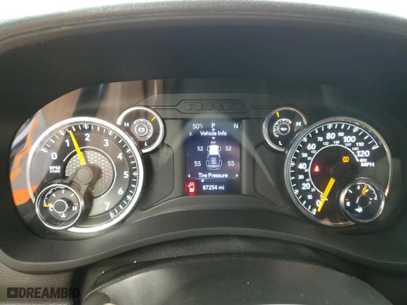 2022 Ram 2500 Tradesman with VIN 3C6UR5HJ2NG379837, listed as a Copart auction lot 44196985 with 87,254 mi miles and Salvage Title. Bid and sale history available at carsss.com. Image 9.