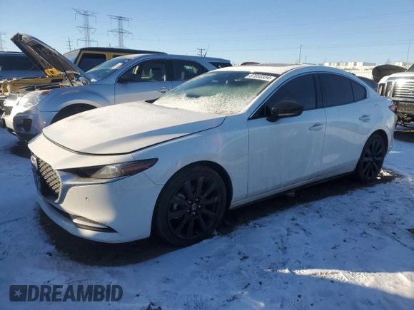 2023 Mazda 3 Premium Plus with VIN 3MZBPBEY5PM381086, listed as a Copart auction lot 87050334 with 35,698 mi miles and Salvage Title. Bid and sale history available at DreamBid. Image 1.