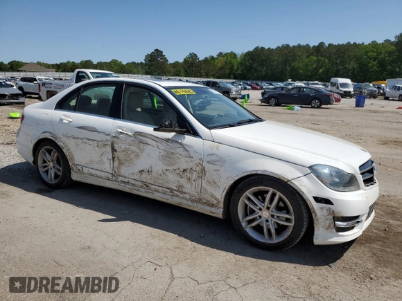 2014 Mercedes-Benz C 250 Sport with VIN WDDGF4HB3ER312977, listed as a Copart auction lot 52712205 with 133,862 mi miles and Salvage title. Bid and sale history available at DreamBid. Image 4.