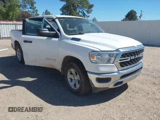 2024 Ram 1500 Big Horn with VIN 1C6RRFFG9RN110878, listed as a IAAI auction lot 41785180 with 30,266 mi miles and . Bid and sale history available at DreamBid. Image 1.