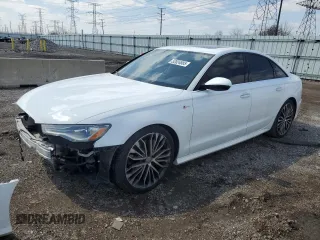 2016 Audi A6 Premium Plus with VIN WAUFGAFC3GN003126, listed as a Copart auction lot 52024885 with 146,152 mi miles and Salvage Title. Bid and sale history available at DreamBid. Image 1.