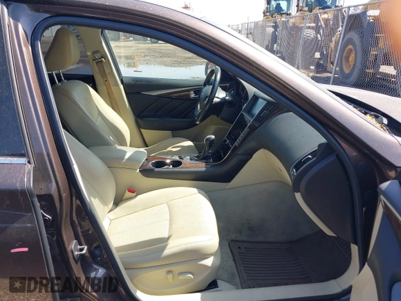 2014 Infiniti Q50 Hybrid Premium with VIN JN1AV7AP7EM691329, listed as a IAAI auction lot 41858913 with 144,688 mi miles and . Bid and sale history available at DreamBid. Image 5.