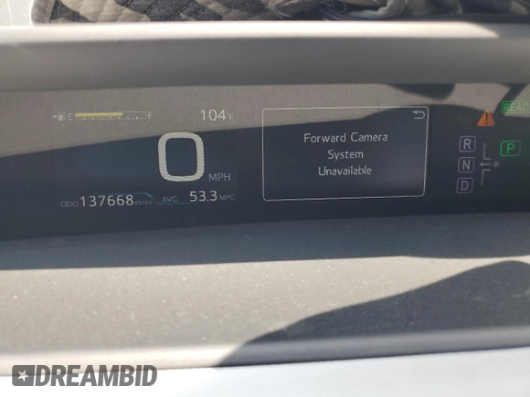 2016 Toyota Prius Four z VIN JTDKARFU9G3505256, wystawiony jako Copart lot #57397715 z przebiegiem 137 668 mil mil oraz Nie do naprawy • Non repairable. Historia ofert i sprzedaży dostępna na DreamBid. Obrazek 9.