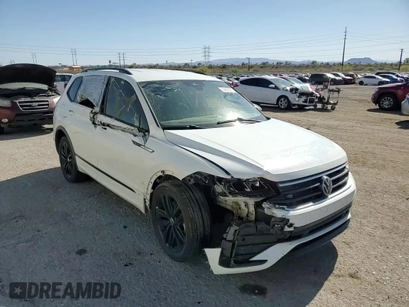2022 Volkswagen Tiguan SE R-Line Black with VIN 3VVCB7AX1NM038645, listed as a Copart auction lot 53868295 with 78,371 mi miles and Salvage title. Bid and sale history available at DreamBid. Image 14.