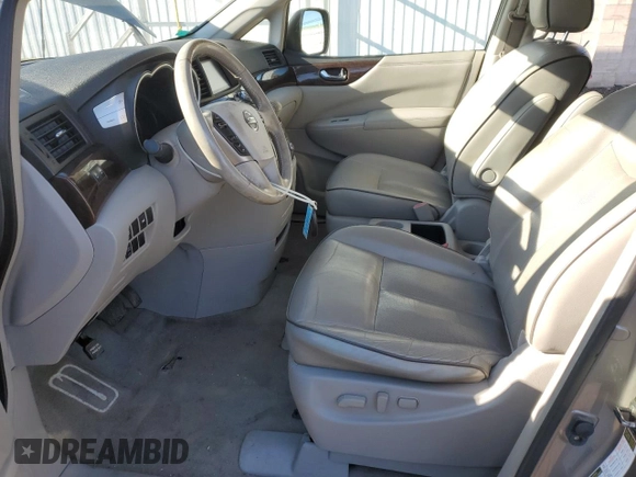 2012 Nissan Quest LE z VIN JN8AE2KP8C9046806, wystawiony jako Copart lot #50597845 z przebiegiem 148 153 mil mil oraz Szkoda całkowita • Salvage title. Historia ofert i sprzedaży dostępna na DreamBid. Obrazek 7.