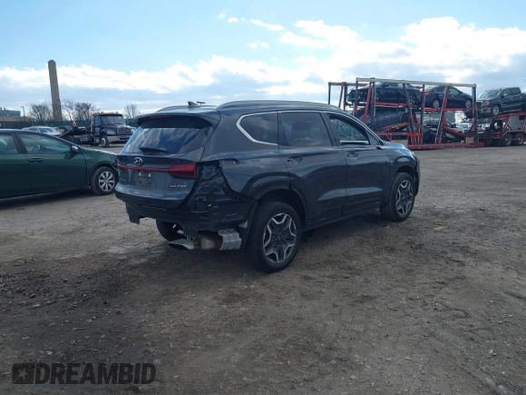 2021 Hyundai Santa Fe Limited with VIN 5NMS4DAL6MH334293, listed as a IAAI auction lot 41422771 with 38,979 mi miles. Bid and sale history available at carsss.com. Image 4.