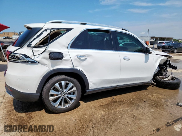 2020 Mercedes-Benz GLE 350 with VIN 4JGFB4JB0LA290875, listed as a Copart auction lot 60895875 with 54,129 mi miles and Salvage title. Bid and sale history available at DreamBid. Image 3.