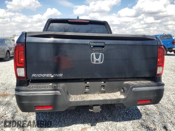 2018 Honda Ridgeline Sport with VIN 5FPYK2F19JB002705, listed as a Copart auction lot 44516565 with Not provided miles and Salvage title. Bid and sale history available at DreamBid. Image 6.