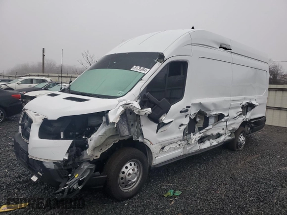 2023 Ford Transit Cargo with VIN 1FTBW3X83PKA13800, listed as a Copart auction lot 83735954 with 37,252 mi miles and Salvage Title. Bid and sale history available at carsss.com. Image 1.