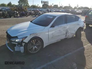 2019 Infiniti Q50 Sport with VIN JN1EV7AP3KM542171, listed as a Copart auction lot 80163894 with 68,059 mi miles and Salvage title. Bid and sale history available at DreamBid. Image 1.