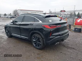 2023 Infiniti QX55 Essential with VIN 3PCAJ5KR7PF100554, listed as a IAAI auction lot 41498341 with 28,624 mi miles and . Bid and sale history available at DreamBid. Image 3.