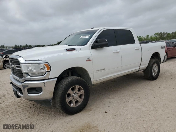 2020 Ram 2500 Big Horn with VIN 3C6UR5DL6LG185347, listed as a Copart auction lot 52036875 with 185,073 mi miles and Salvage Title. Bid and sale history available at carsss.com. Image 1.