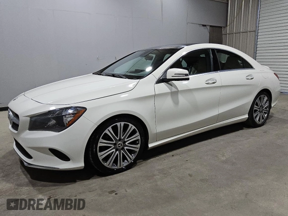2018 Mercedes-Benz CLA with VIN WDDSJ4EB8JN550130, listed as a Copart auction lot 49592815 with 92,547 mi miles and Clean Title. Bid and sale history available at carsss.com. Image 1.